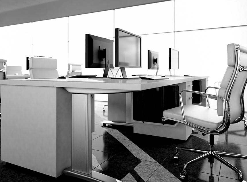 Majestics installer assembling office workstations in Melbourne